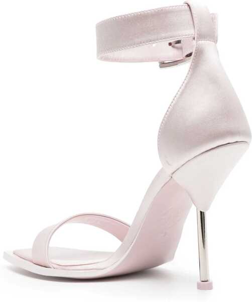 Sandale cu toc Alexander McQueen Satin Sandals With Strap Heel 10Cm Pink Femei (BM 15407746) 3