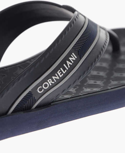 Sandale CORNELIANI Logoed Rubber Flip-Flops Blue Barbati (BM 15407785) 4