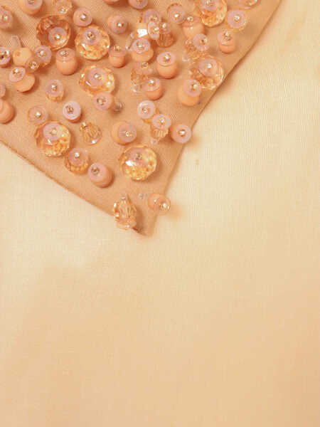 Camasi Fabiana Filippi ORGANZA BASIC SHIRT WITH GALASSIA EMBROIDERED COLLAR Brown Femei (BM 15420097) 2