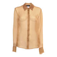 Camasi ORGANZA BASIC SHIRT WITH GALASSIA EMBROIDERED COLLAR Femei