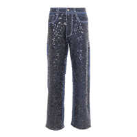 Blugi drepti Blu Jeans with sequins Femei
