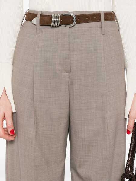 Pantaloni P.A.R.O.S.H. Beige Lille pants Beige Femei (BM 15420340) 5