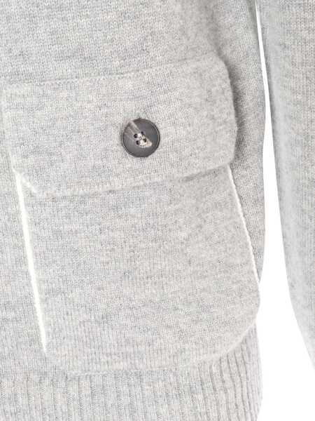 Jachete Kangra KNITTED JACKET WITH BUTTONS AND POCKETS Gray Barbati (BM 15426205) 3