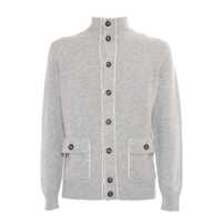 Jachete KNITTED JACKET WITH BUTTONS AND POCKETS Barbati