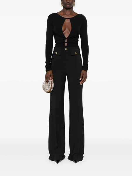 Pantaloni Elisabetta Franchi TROUSERS Black   Femei (BM 15426565) 2