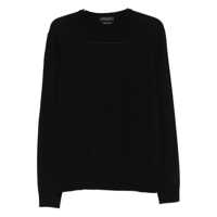 Pulovere Daniele Fiesoli Black Wool Crewneck Sweater Barbati