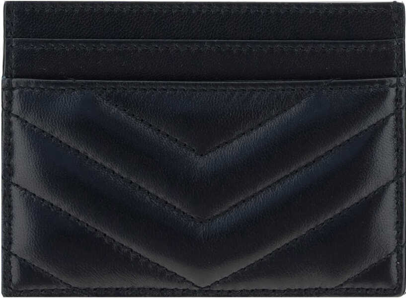 Portofele Saint Laurent Lambskin Card Holder BLACK Femei (BM 15435271) 2