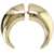 MARINE SERRE Crescent Moon Earring SHINY GOLD