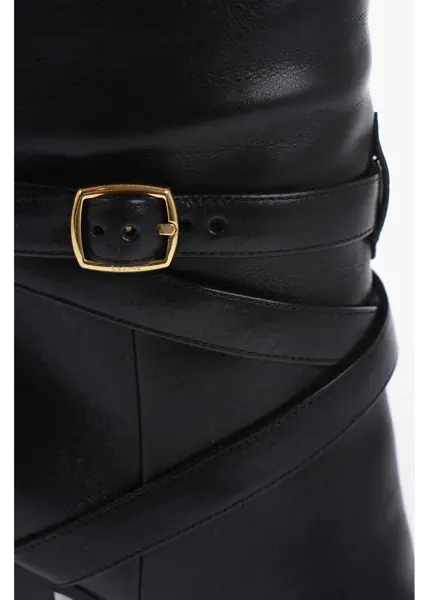 Cizme lungi Cline Knee-Length Wilters Leather Boots With Ankle Strap 10Cm Black Femei (BM 15435850) 4