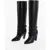 C&eacute;line Knee-Length Wilters Leather Boots With Ankle Strap 10Cm Black