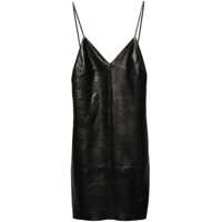 Rochii Saint Laurent Leather Midi Dress Femei