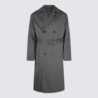 Paltoane Lardini Dark Grey Wool Coat Barbati