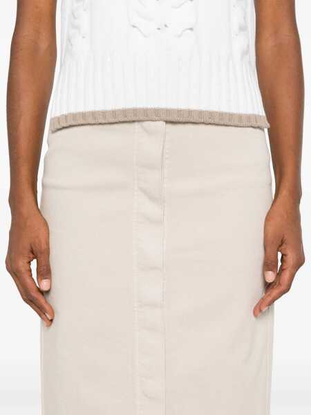 Fuste Lorena Antoniazzi DENIM SKIRT Beige Femei (BM 15445033) 5