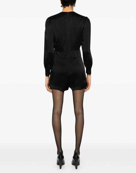 Salopete Saint Laurent V-Neck Jumpsuit BLACK Femei (BM 15445936) 4