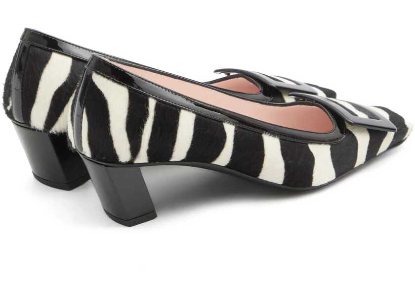 Pantofi cu toc Roger Vivier Belle Vivier Pony Pumps WHITE Femei (BM 15448324) 3