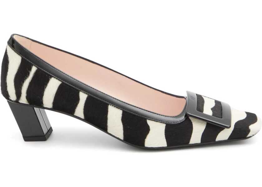 Pantofi cu toc Roger Vivier Belle Vivier Pony Pumps WHITE Femei (BM 15448324) 1