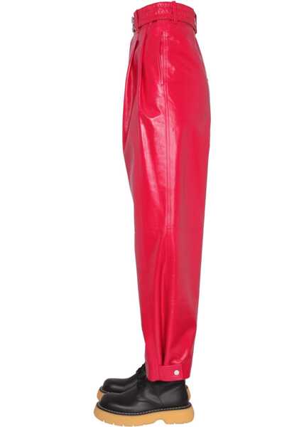 Pantaloni casual Bottega Veneta Leather Pants RED Femei (BM 15448396) 3