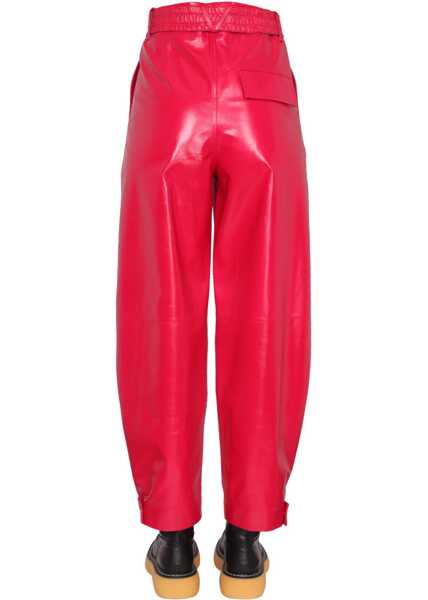 Pantaloni casual Bottega Veneta Leather Pants RED Femei (BM 15448396) 4