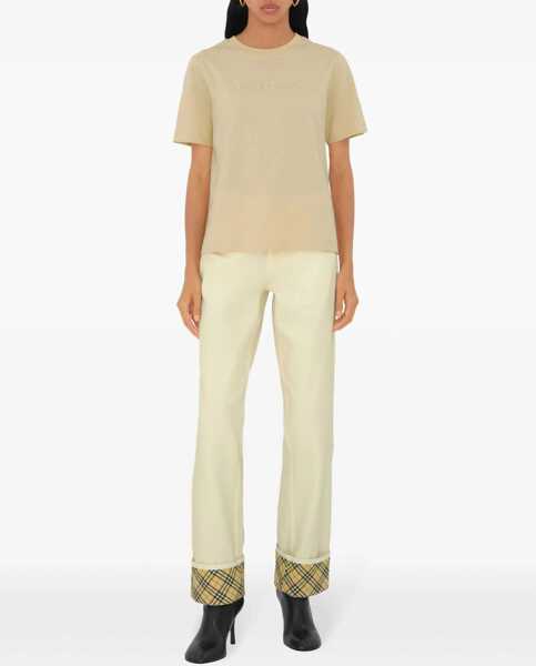 Tricouri Burberry T-Shirt With Paisley Logo BEIGE Femei (BM 15465574) 2