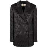 Sacouri Fendi Silk Double-Breast Blazer Femei