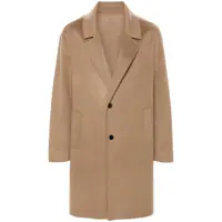 Paltoane LOW BRAND Beige Coat With Classic Revers In Wool Man