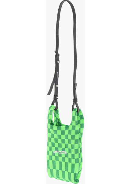 Genti mini LAST FRAME Two-Tone Checked Mini Bag With Faux Leather Shoulder Strap Green Femei (BM 15483913) 3