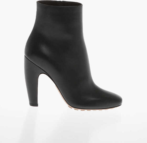 Botine Bottega Veneta Leather Pompei Booties With Inner Zip 11Cm Black Femei (BM 15484051) 3