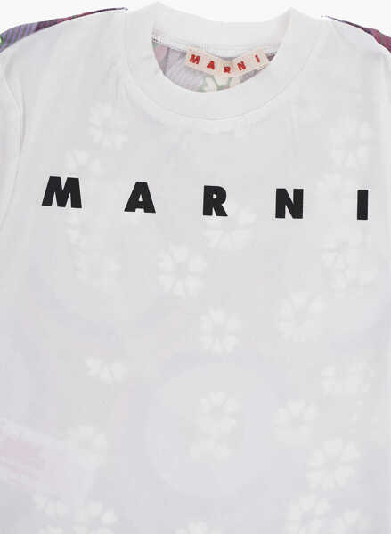 Tricouri Marni Long Sleeved Double-Fabric Crew-Neck T-Shirt Multicolor Baieti (BM 15484069) 2