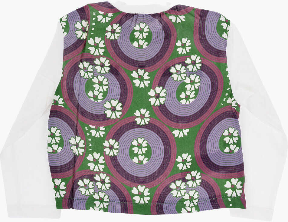 Tricouri Marni Long Sleeved Double-Fabric Crew-Neck T-Shirt Multicolor Baieti (BM 15484069) 3