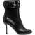 Alexander McQueen Leather Zip-Up Booties With Buckled Strap 9Cm Black