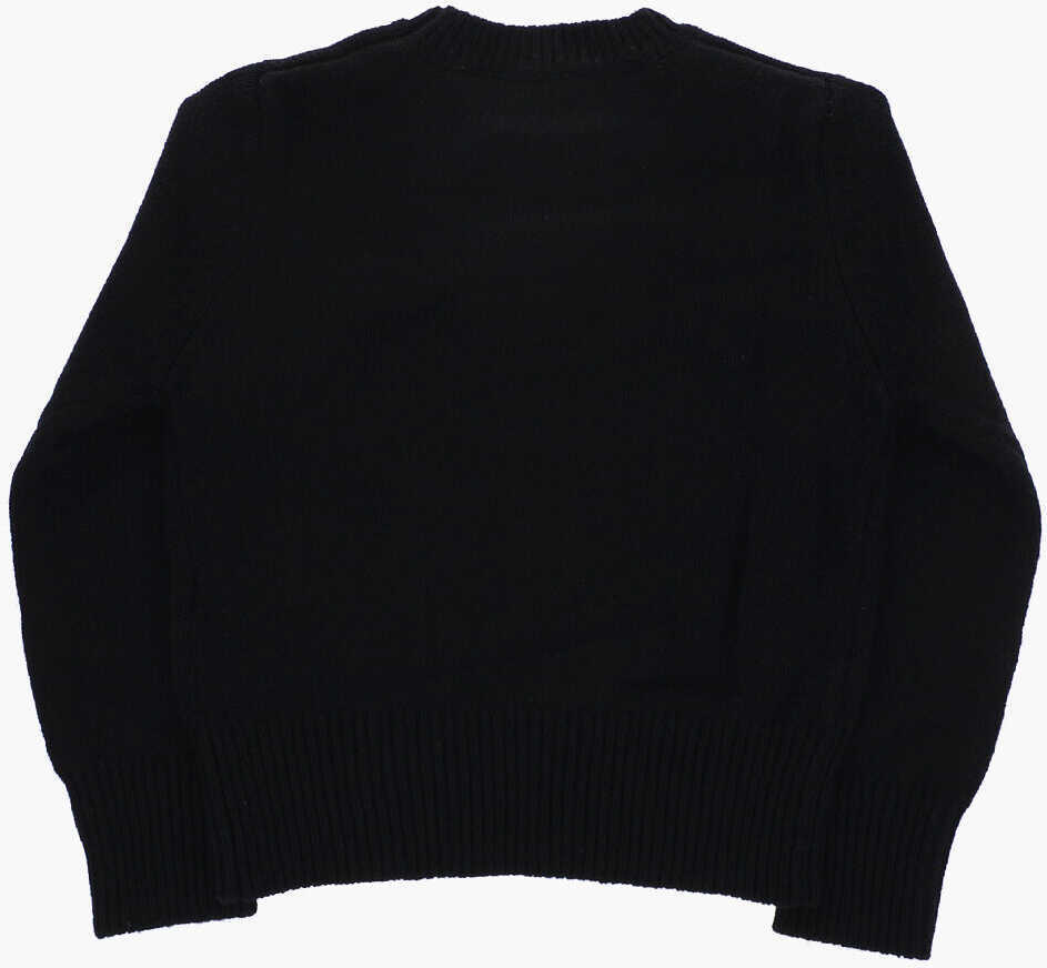 Pulovere Diesel Solid Color Wool Blend Kareesa Crew-Neck Sweater Black Baieti (BM 15484252) 3