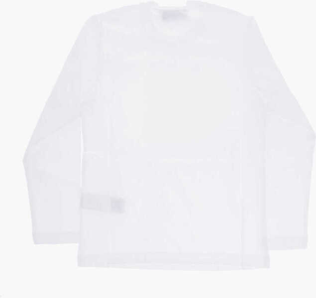 Tricouri DSQUARED2 Long Sleeved Renny Fit Crew-Neck T-Shirt White Baieti (BM 15484258) 3