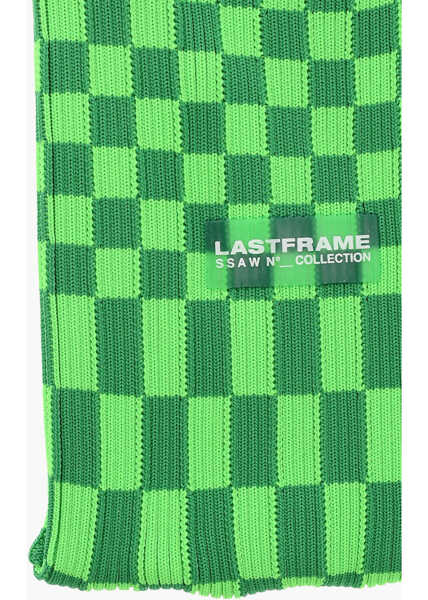 Genti de mana LAST FRAME Two-Tone Checked Knitted Tote Bag Green Femei (BM 15484300) 3