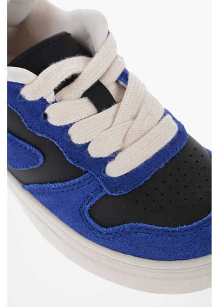Sneakers Diesel Two-Tone Leather And Suede S-Ukiyo Low-Top Sneakers Blue Baieti (BM 15484363) 4