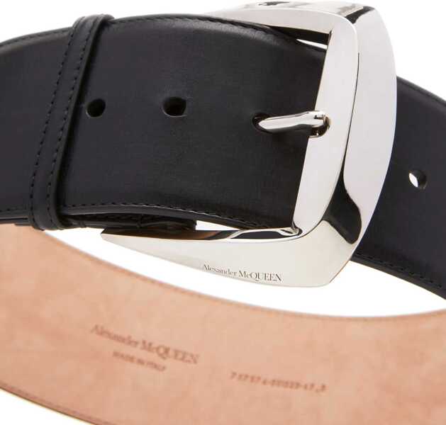 Curele Alexander McQueen Leather Maxi Belt 60Mm Black Femei (BM 15484426) 2