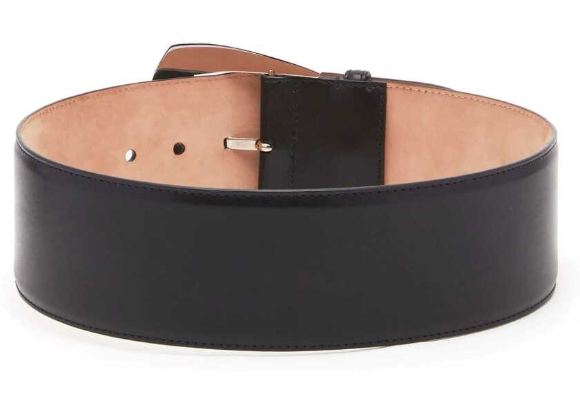 Curele Alexander McQueen Leather Maxi Belt 60Mm Black Femei (BM 15484426) 3