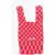LAST FRAME Checked Knitted Tote Bag With Faux Leather Shoulder Strap Pink