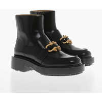 Botine Rubber Sole Monsieur Leather Booties Femei