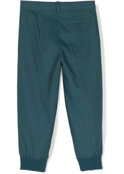 Pantaloni casual Gucci All-Over Monogram Casual Pants Green Baieti (BM 15484618) 2