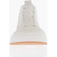 Sneakers Bottega Veneta Dama - Sneakers Bottega Veneta Canvas Vulcan High-Top Sneakers With Rubberized Toe White Femei (BM 15484630) - B-mall.ro