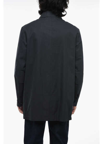 Camasi casual CORNELIANI Long Overshirt With Hidden Placket Black Barbati (BM 15484645) 2