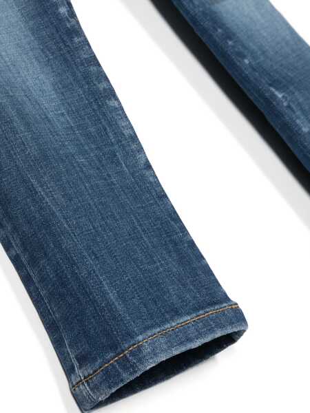 Blugi drepti DSQUARED2 Vintage Effect Clement Jeans With Visible Stiching Blue Baieti (BM 15484648) 3