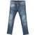 DSQUARED2 Vintage Effect Clement Jeans With Visible Stiching Blue