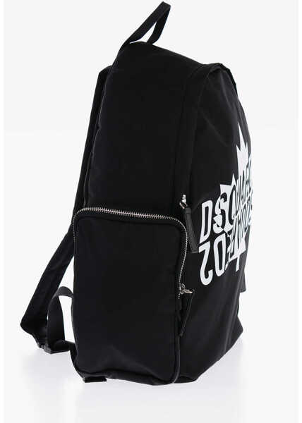 Rucsacuri DSQUARED2 Nylon Backpack With Contrast Logo Black Baieti (BM 15484651) 2