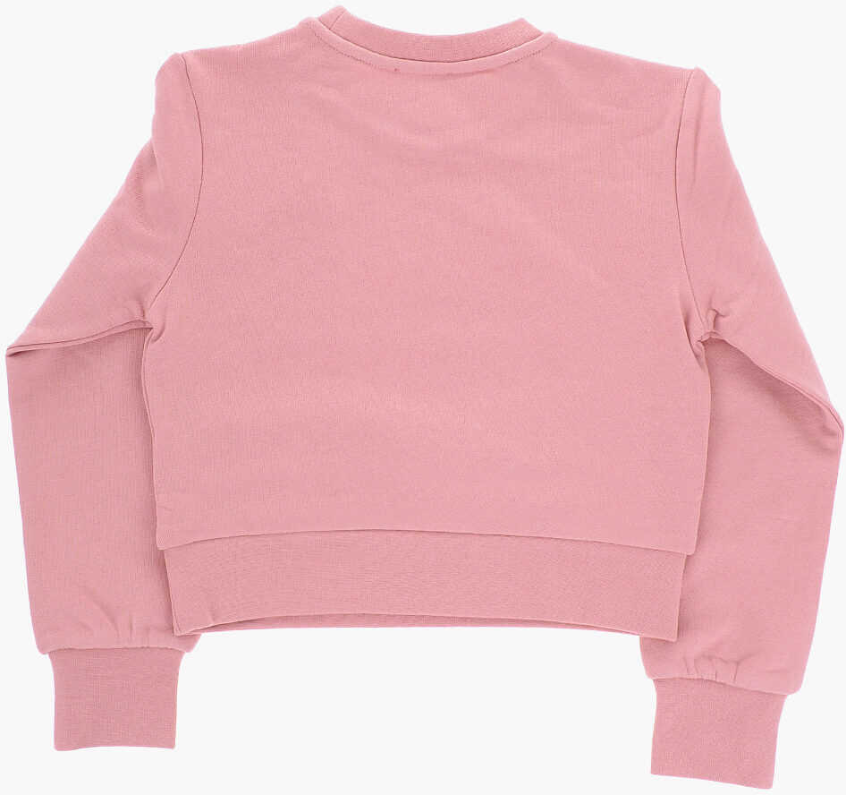 Bluze de trening Diesel Red Tag Brushed Cotton Crew-Neck Sweatshirt With Embossed Lo Pink Baieti (BM 15484840) 3