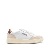Sneakers Autry White And Brown Leather And Suede Medalist Low Sneakers Barbati