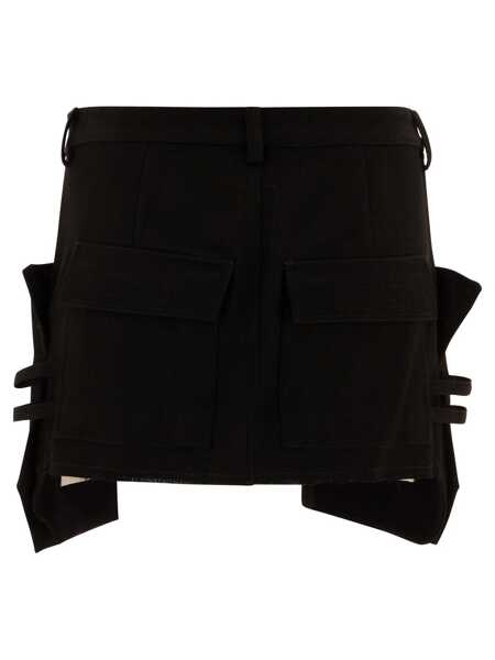 Fuste Rick Owens Stefan Black Mini-Skirt With Patch Pockets In Wool Woman Black Femei (BM 15491020) 2