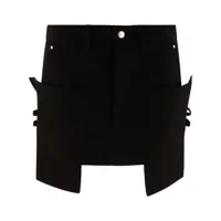Fuste 'Stefan' Black Mini-Skirt With Patch Pockets In Wool Woman Femei