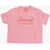 Diesel Cotton Tyfrifsl Crew-Neck T-Shirt With Velvet Logo Pink