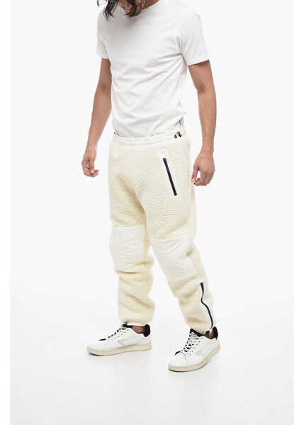 Pantaloni casual Ermenegildo Zegna Pile-Borg Wool Quilted Pants With Zipped Hem White Barbati (BM 15492082) 4